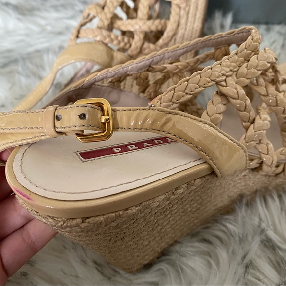 Prada Wedge heeled Sandals S9 - Picture 4 of 8